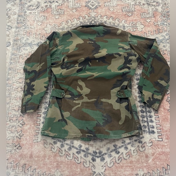 Vintage Green & Brown Unisex Camo Utility Jacket - Picture 5 of 7